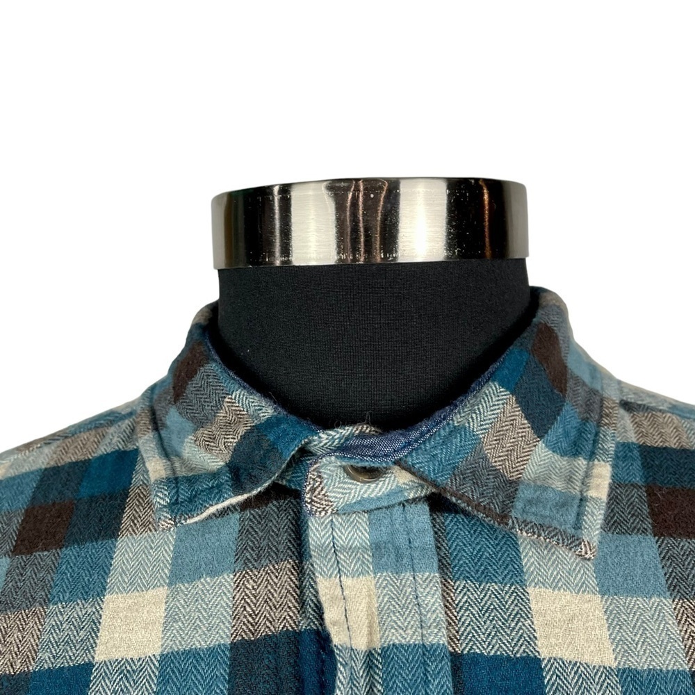 WOOLRICH ULTIMATE FLANNEL 100% COTTON PLAID CASUAL BUTTON DOWN SHIRT - Picture 10 of 16